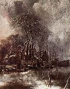 Jan van de Cappelle Winter Landscape painting